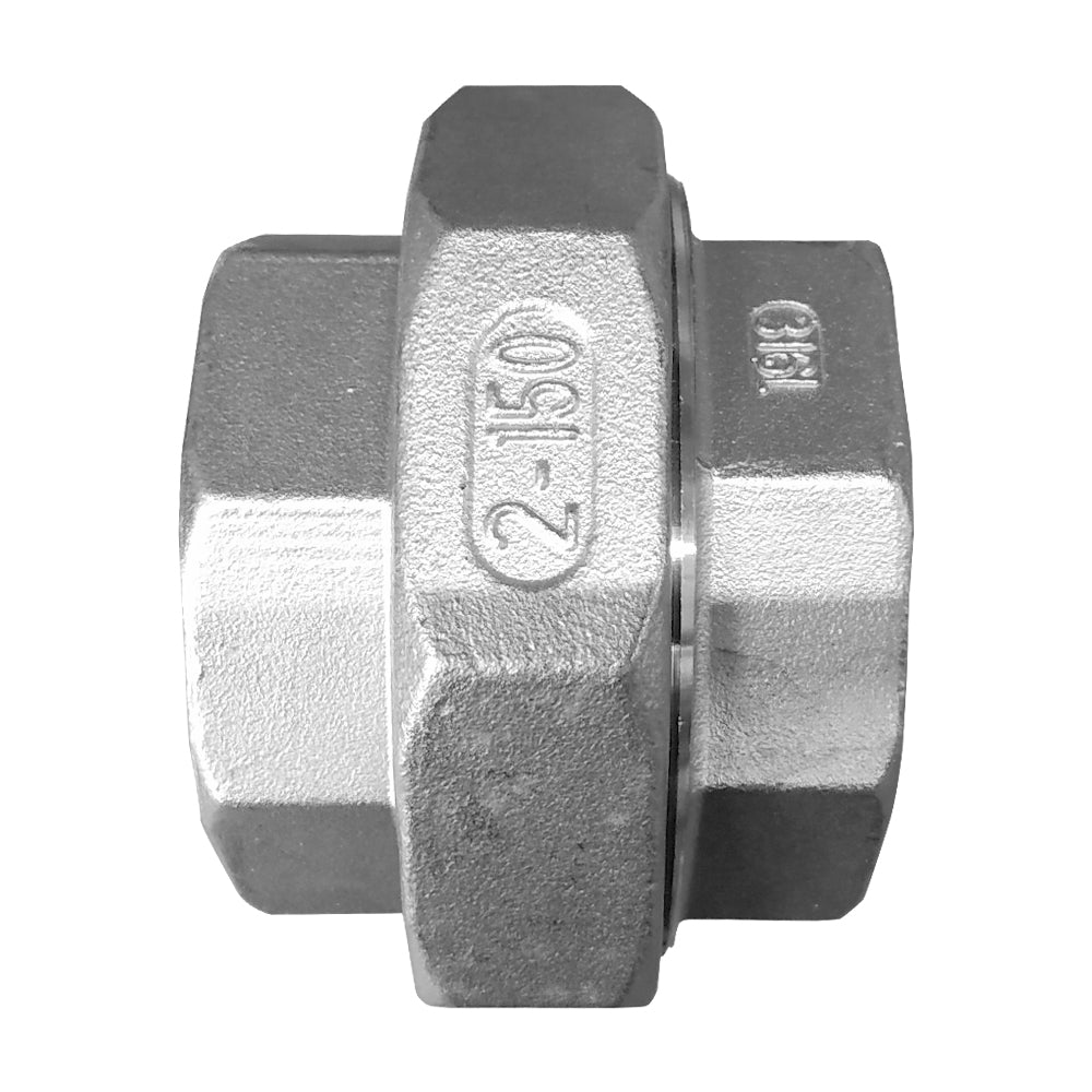 Bocchettone a sede piana FF dimensioni da 1/2” a 2" diritto in acciaio inox SS316